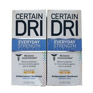 2x Certain Dri Antiperspirant Deodorant Everyday Strength 2.6 oz Set NEW